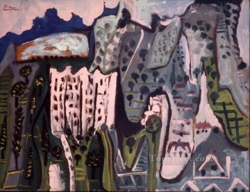 Paysage de Mougins 1 1965 Cubista Pinturas al óleo